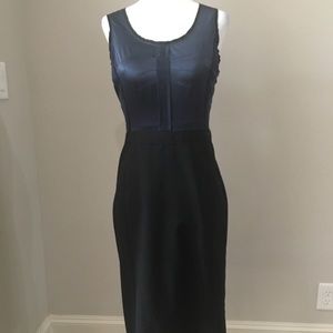 Banana Republic two tone silk panel dress